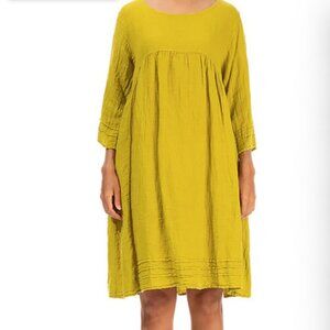 Grizas Flared Washed Linen Dress Size XS